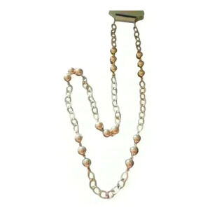 Gold ball and chain necklace